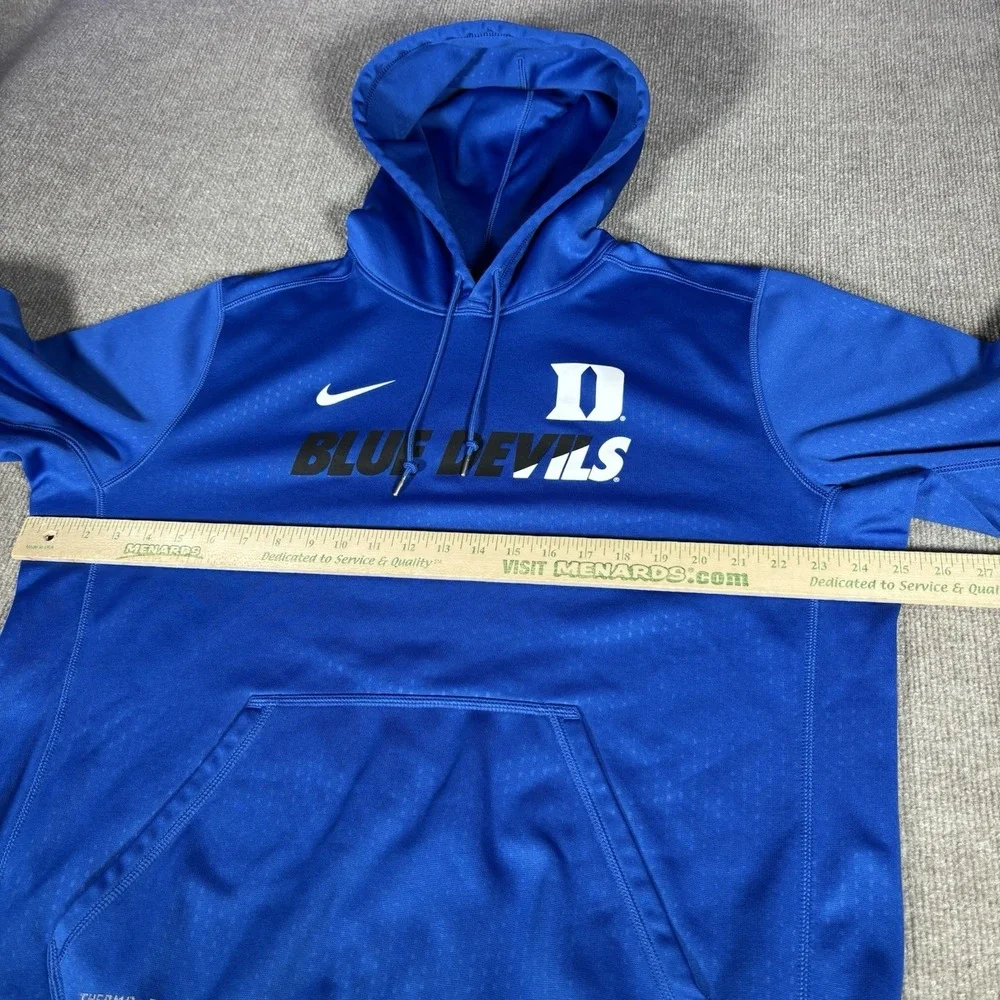 Nike Duke‎ Blue Devils Hoodie Sweatshirt Mens XL Pullover Blue Therma Fit Logo